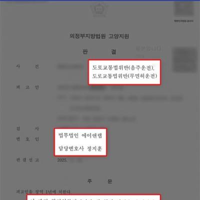 음주2진+무면허운전(무면허음주운전), 변호인 조력으로 집행유예 이끌어내